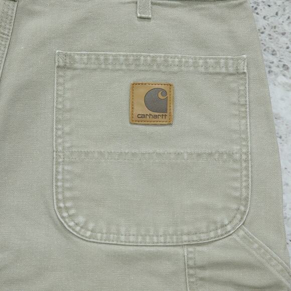 Vintage Y2K Carhartt B25 DES Desert Tan Carpenter Shorts 33x8.35 - Picture 6 of 13